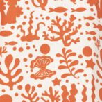 Unisex Baby Printed 100% Organic Cotton Pants - Orange and White - Image 3