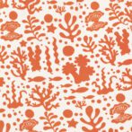 Kids Girls Printed 100%Organic Cotton Shorts - Orange and White - Image 4