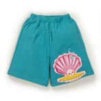 Kids Girls Graphic Printed 100%Organic Cotton Shorts - Blue and Pink - Image 3