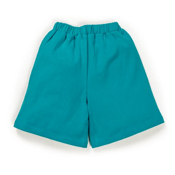 Kids Girls Graphic Printed 100%Organic Cotton Shorts - Blue and Pink - Image 4