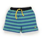 Unisex Baby Stripes 100%Organic cotton Sea Life Shorts - Dark Blue - Image 2