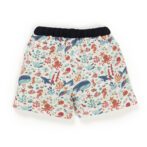 Unisex Baby Printed 100%Organic Cotton Shorts - White - Image 3