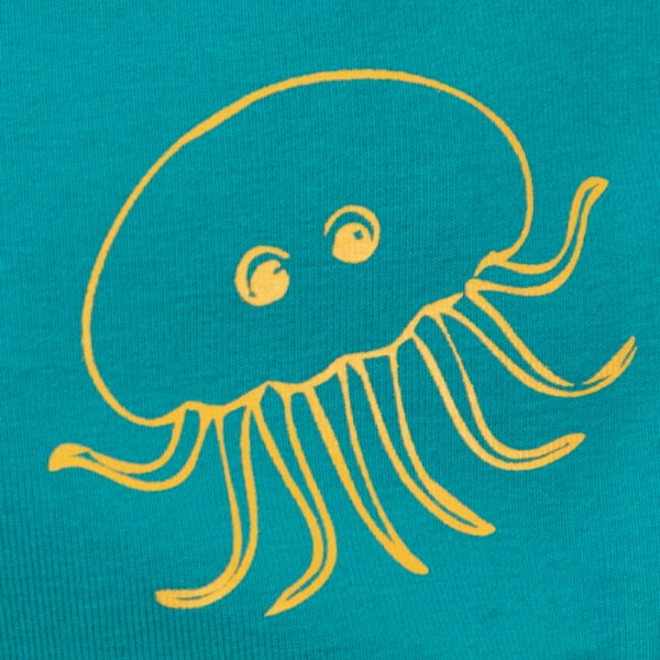 Baby Boys Printed 100%Organic Cotton Tee with Shorts Set - Yellow and Blue - Image 6