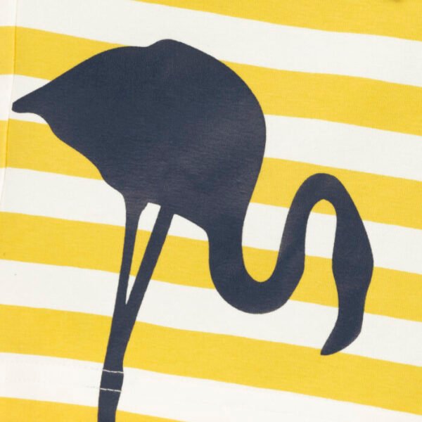 Kids Boys Striped and Printed 100% Organic Cotton Shorts - Lemon Yellow and Blue - Image 4