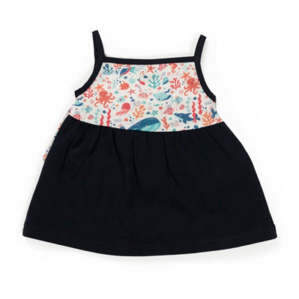 Baby Girls 100% Organic Cotton Top and Shorts - Ultramarine Blue - Image 3