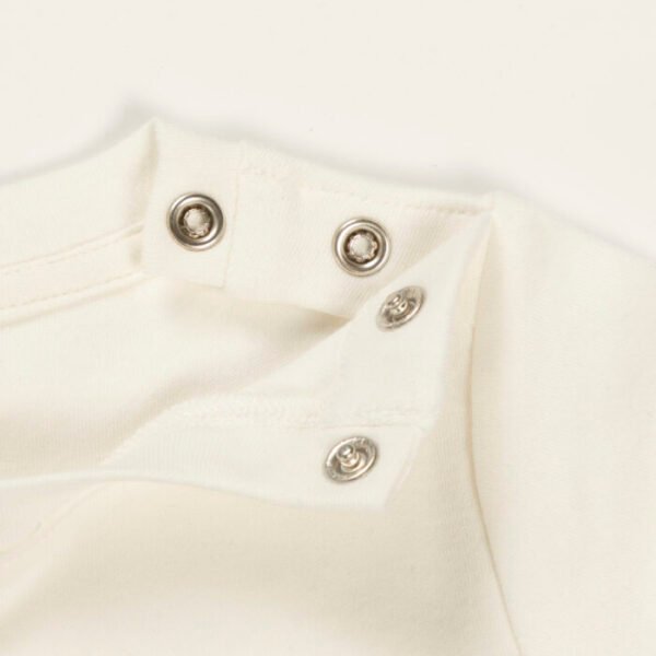 Baby Boys Graphic Printed 100% Organic Cotton Tee with Shorts- White and Orange - Image 7