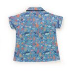 Unisex Baby Printed 100% Organic Cotton Sleepsuit - Indigo Blue - Image 5