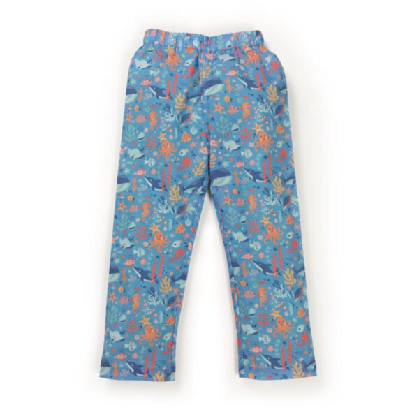 Unisex Baby Printed 100% Organic Cotton Sleepsuit - Indigo Blue - Image 4