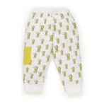 Unisex Baby Printed 100% Organic Cotton Seahorse Graphics Pants - White - Image 3