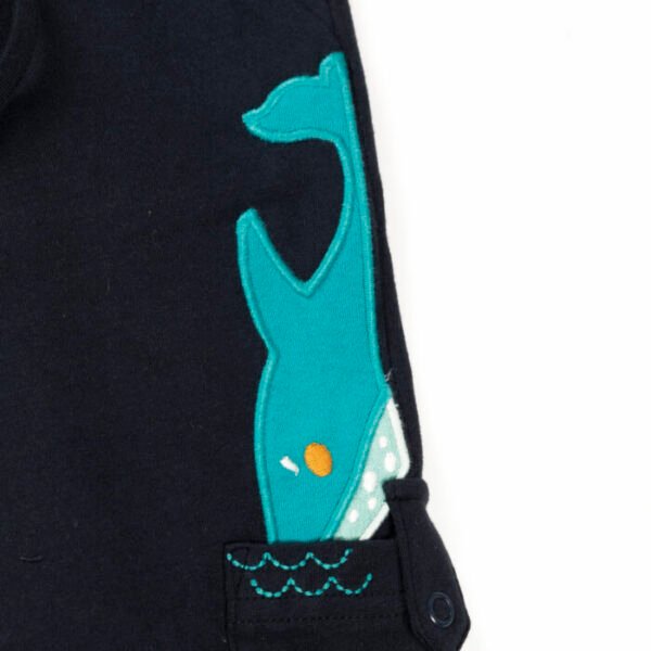 Kids Boys Graphic Printed PRANAVA 100% Organic Cotton Pants - Turquoise Blue - Image 5