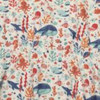 Kids Girls Printed 100%Organic Cotton Dress - White and Red - Image 4