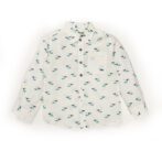 Kids Boys Printed 100%Organic Cotton Shirt - White and Blue - Image 2