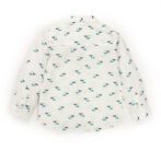 Kids Boys Printed 100%Organic Cotton Shirt - White and Blue - Image 4