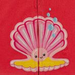 Kids Girls Stripes and Printed 100%Organic Cotton Jacket - Pink and White - Image 4