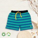 Unisex Baby Stripes 100%Organic cotton Sea Life Shorts - Dark Blue