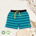 Unisex Baby Stripes 100%Organic cotton Sea Life Shorts - Dark Blue