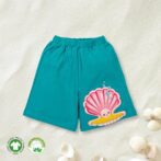 Blue and Pink Oyster Printed Shorts