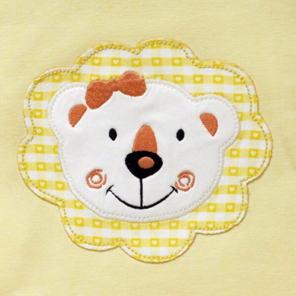 Girls Frilled Sleeve Embroidery Top & Gathered Skirt Set - Yellow - Image 4