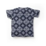 Unisex Baby Kolam Printed 100% Organic Cotton Jhabla and Langot Set - Dark Blue - Image 3