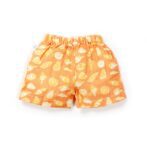 Unisex Baby Seashell Printed 100% Organic Cotton Jhabla and Shorts Set - Orange - Image 6