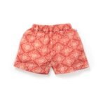 Baby Girls Batik Printed 100% Organic Cotton Jhabla and Shorts Set - Maroon - Image 5