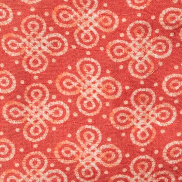 Baby Girls Batik Printed 100% Organic Cotton Jhabla and Langot Set - Maroon and White - Image 4