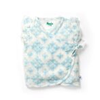 Baby Girls Kolam Printed 100% Organic Cotton Jhabla and Shorts Set - White - Image 2
