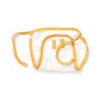 Baby Girls Triangle Printed 100% Organic Cotton Jhabla and Langot Set - Yellow and White - Image 6