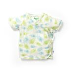 Unisex Baby Peacock Feather Printed 100% Organic Cotton Jhabla and Langot Set - White - Image 2