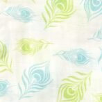 Unisex Baby Peacock Feather Printed 100% Organic Cotton Jhabla and Shorts Set - White - Image 6