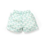 Unisex Baby Lotus Printed 100% Organic Cotton Jhabla and Shorts Set - Sky Blue - Image 6