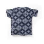 Unisex Baby Kolam Printed 100% Organic Cotton Jhabla and Shorts Set - Navy - Image 3