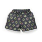 Unisex Baby Geometric Printed 100% Organic Cotton Jhabla and Shorts Set - Navy - Image 5