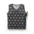 Unisex Baby Geometric Printed 100% Organic Cotton Jhabla and Shorts Set - Navy - Image 2