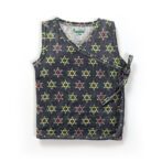 Unisex Baby Geometric Printed 100% Organic Cotton Jhabla, Langot and Cap Set - Navy and White - Image 2