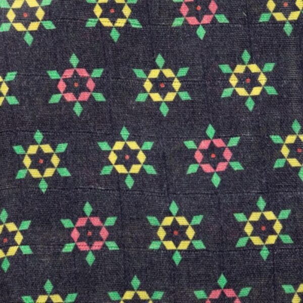 Unisex Baby Geometric Printed 100% Organic Cotton Jhabla and Shorts Set - Navy - Image 4