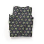 Unisex Baby Geometric Printed 100% Organic Cotton Jhabla and Shorts Set - Navy - Image 3