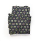 Unisex Baby Geometric Printed 100% Organic Cotton Jhabla, Langot and Cap Set - Navy and White - Image 3