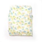 Unisex Baby Feather and Flute Printed 100% Organic Cotton Jhabla and Langot Set - White - Image 3