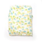 Unisex Baby Peacock Feather and Flute Printed 100% Organic Cotton Jhabla and Shorts Set - White - Image 3
