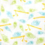 Unisex Baby Peacock Feather and Flute Printed 100% Organic Cotton Jhabla and Shorts Set - White - Image 6