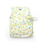 Unisex Baby Feather and Flute Printed 100% Organic Cotton Jhabla and Langot Set - White - Image 2