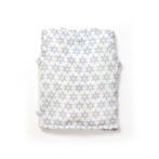 Unisex Baby Geometric Printed 100% Organic Cotton Jhabla and Langot Set - White - Image 3