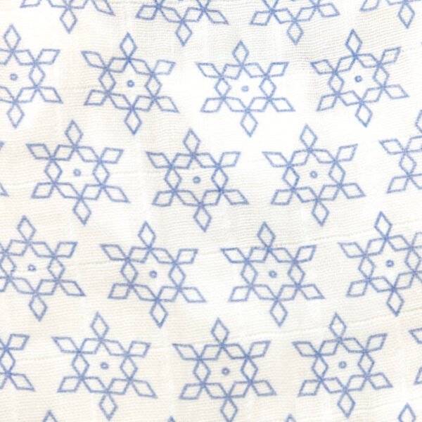 Unisex Baby Geometric Printed 100% Organic Cotton Jhabla and Langot Set - White - Image 4