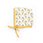 Unisex Baby Shankh Printed 100% Organic Cotton Jhabla Langot and Cap Set - White - Image 5
