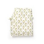 Unisex Baby Shankh Printed 100% Organic Cotton Jhabla Langot and Cap Set - White - Image 3