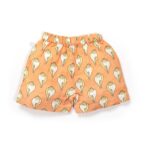 Unisex Baby Shankh Printed 100% Organic Cotton Jhabla and Shorts Set - Orange - Image 6