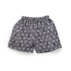 Unisex Baby Kolam Printed 100% Organic Cotton Jhabla and Shorts Set - Navy - Image 6