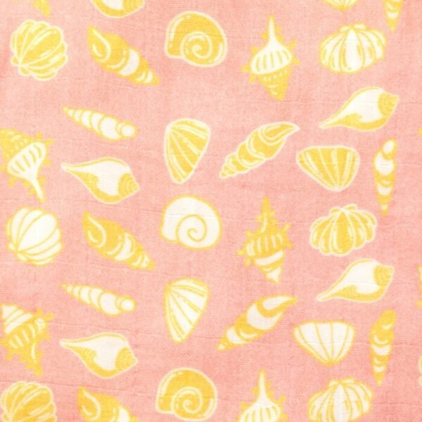 Baby Girls Seashell Printed 100% Organic Cotton Jhabla and Shorts Set - Pink - Image 4