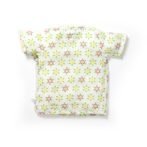 Unisex Baby Geometric Printed 100% Organic Cotton Jhabla and Langot Set - White - Image 3